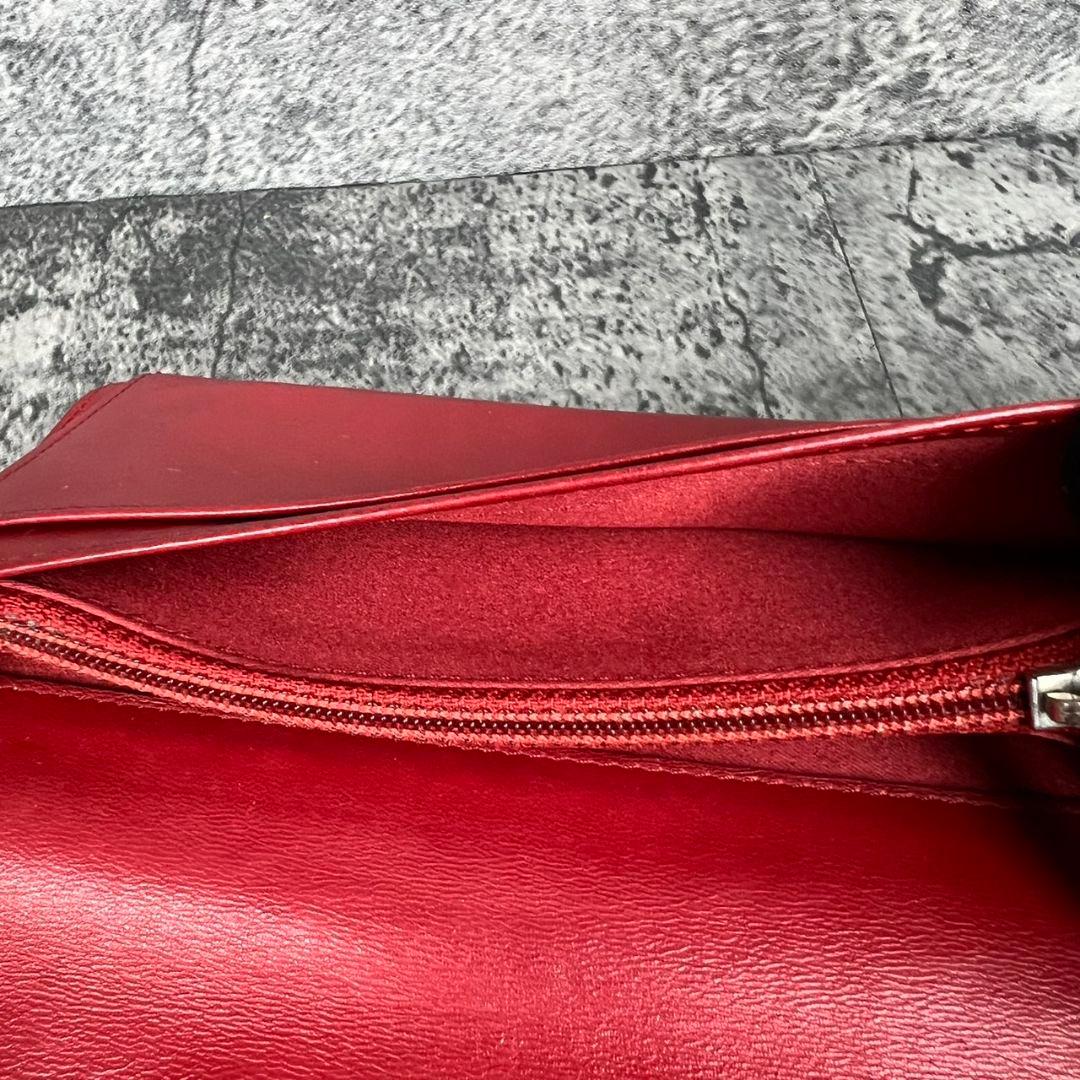 CHANEL カメリア型押し ココマーク 長財布 ラムスキン