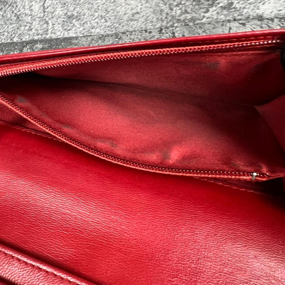 CHANEL カメリア型押し ココマーク 長財布 ラムスキン