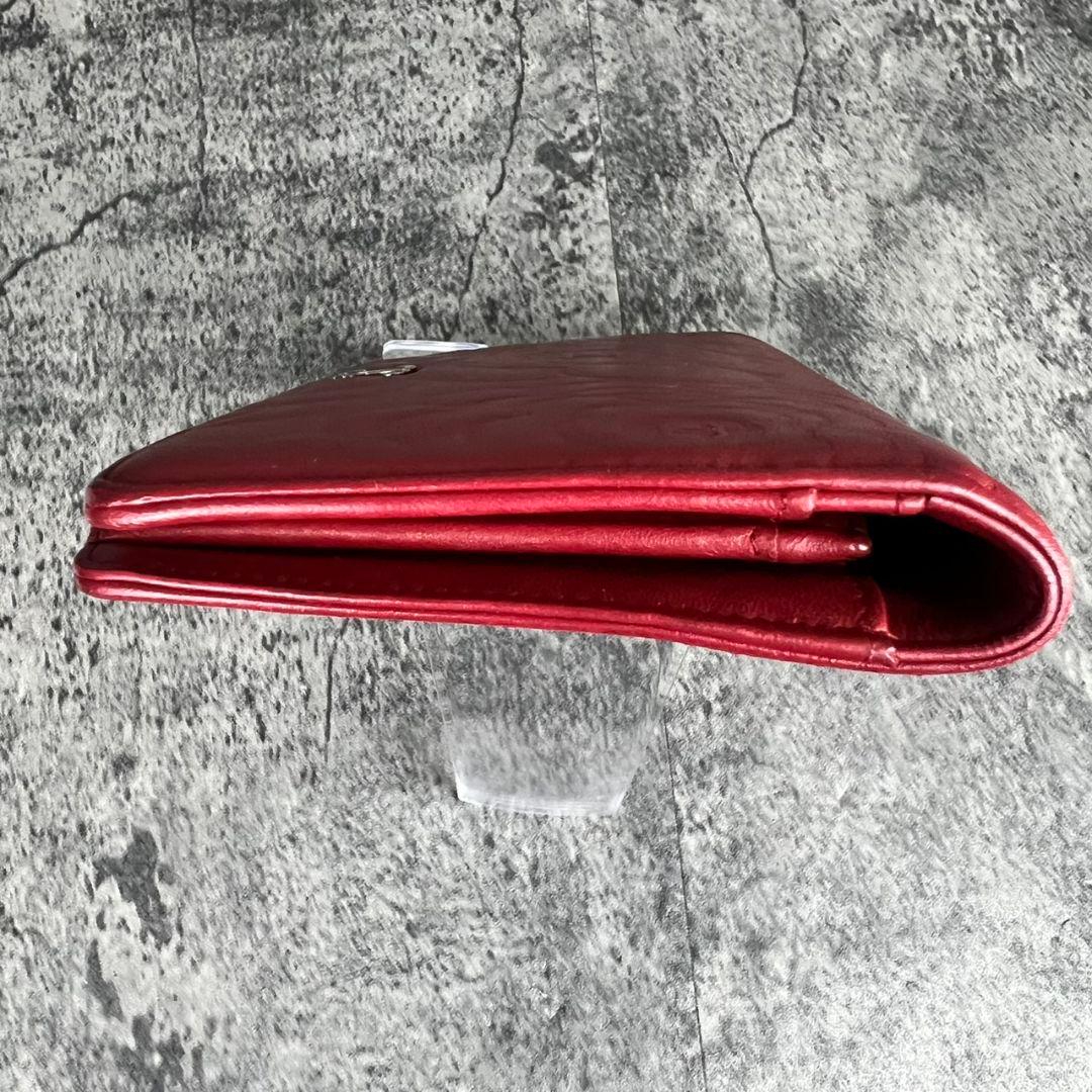 CHANEL カメリア型押し ココマーク 長財布 ラムスキン