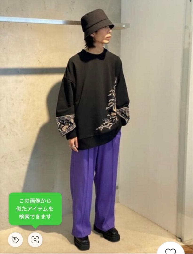 【限定セール】maison special ペイズリー刺繍スウェット