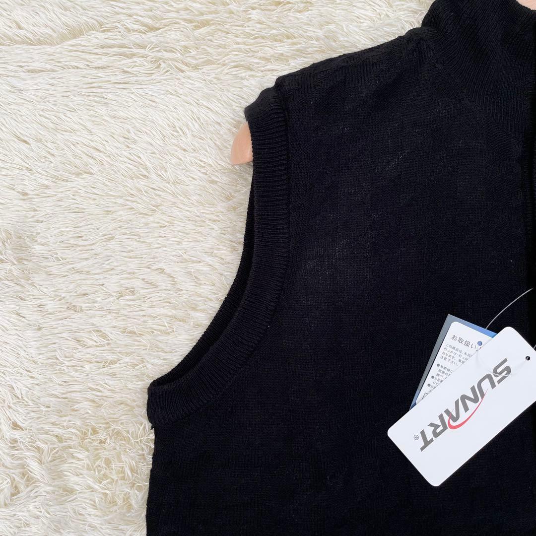 【未使用タグ付き】SUNART あったかニットベスト SHV-NT02 Mサイズ