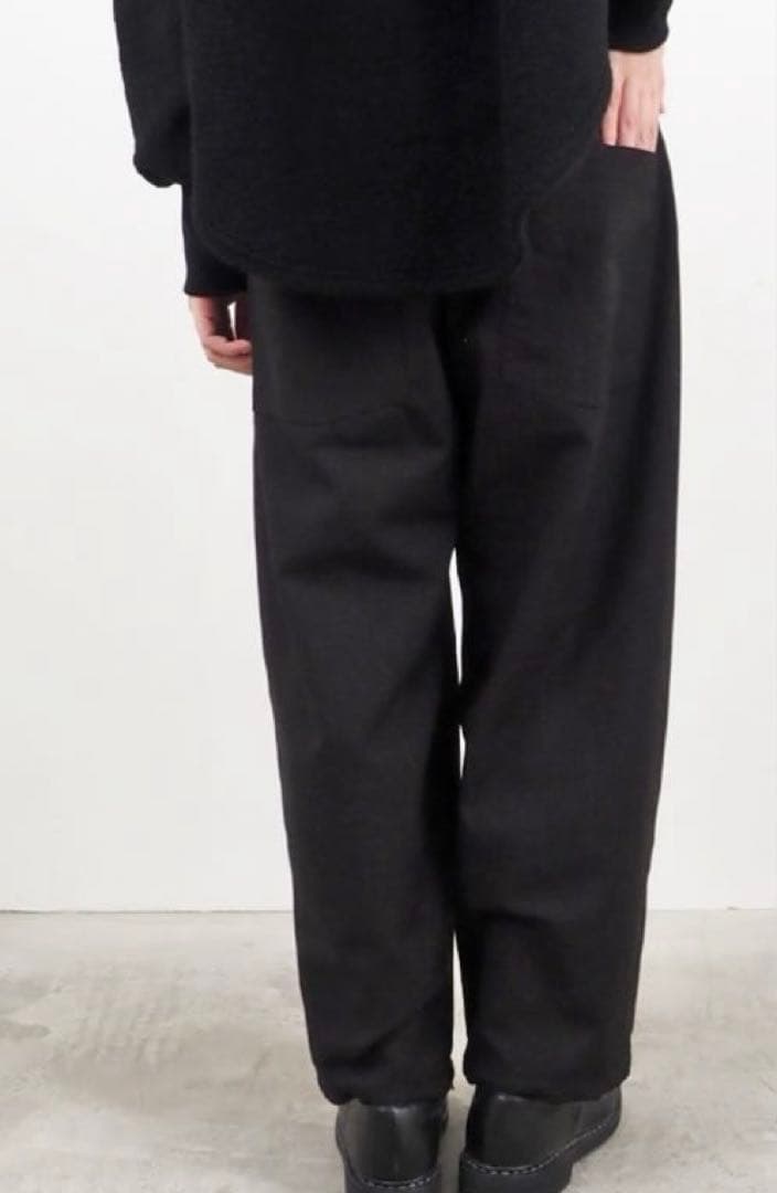 新品！NARU カツラギ裏起毛ノッポパンツ ブラック