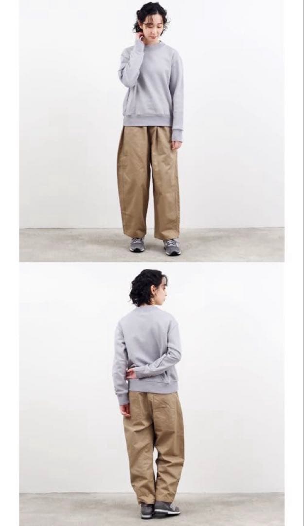 新品！NARU カツラギ裏起毛ノッポパンツ ブラック