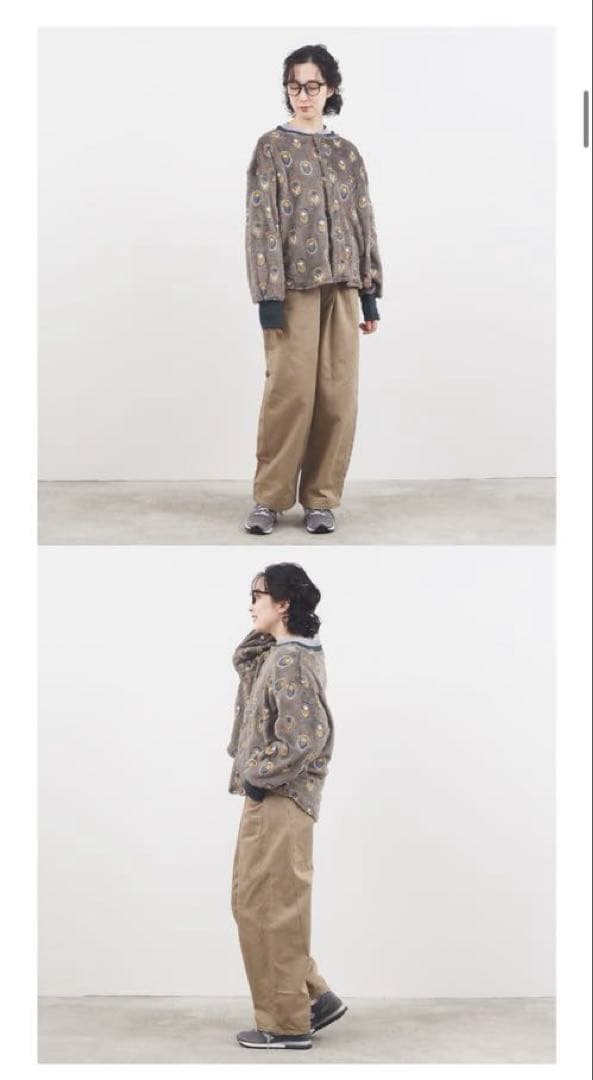 新品！NARU カツラギ裏起毛ノッポパンツ ブラック