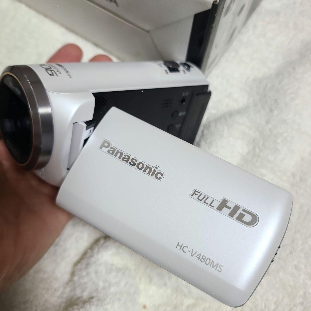Panasonic HC-V480MS ホワイト ビデオカメラ