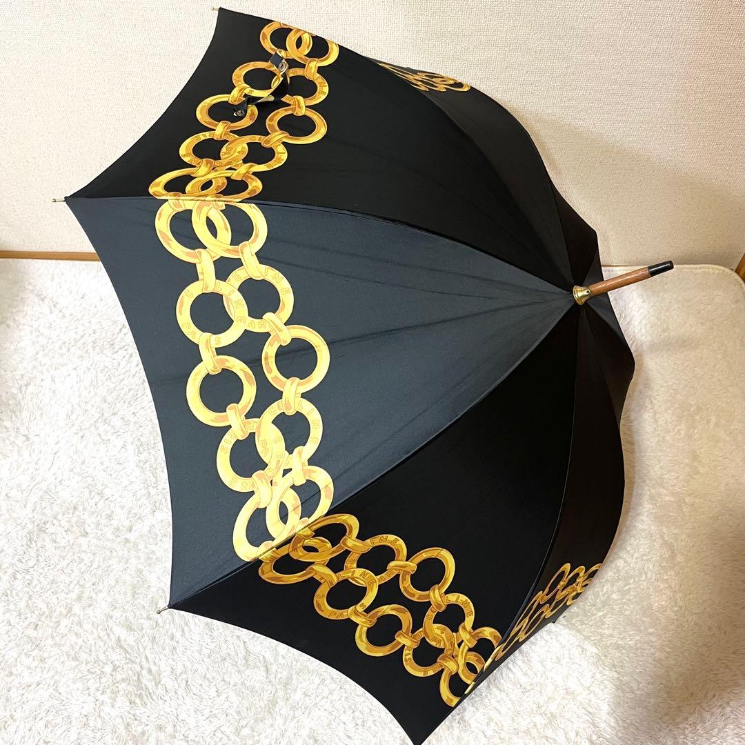 ✨激レア✨CELINE 長傘 チェーン柄 ブラック ヴィンテージ