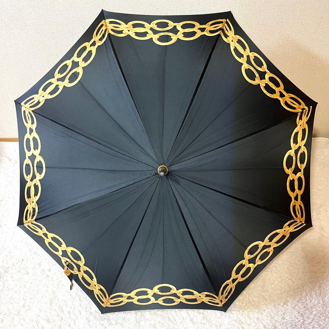 ✨激レア✨CELINE 長傘 チェーン柄 ブラック ヴィンテージ