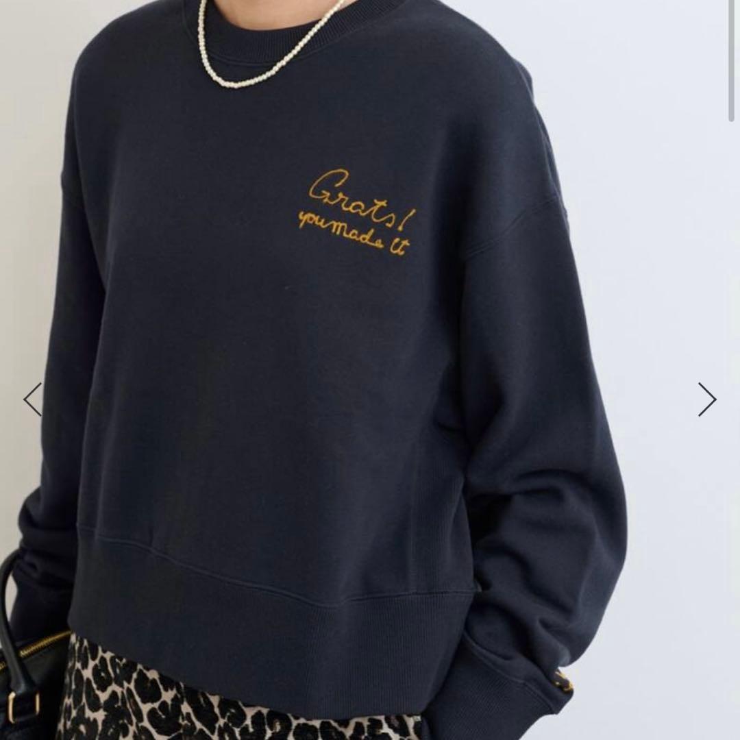 新品JOURNAL STANDARD relume 刺繍ロゴスウェット　ネイビー