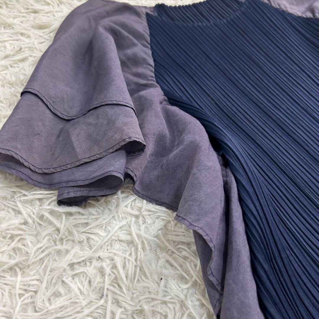 14868✨PLEATS PLEASE ドッキング フリルチュニック ワンピース
