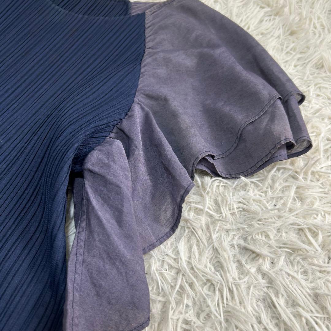 14868✨PLEATS PLEASE ドッキング フリルチュニック ワンピース