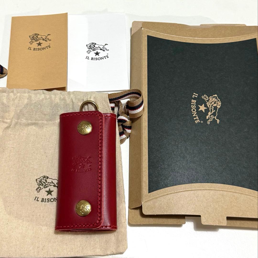il bisonte キーケース　レッド