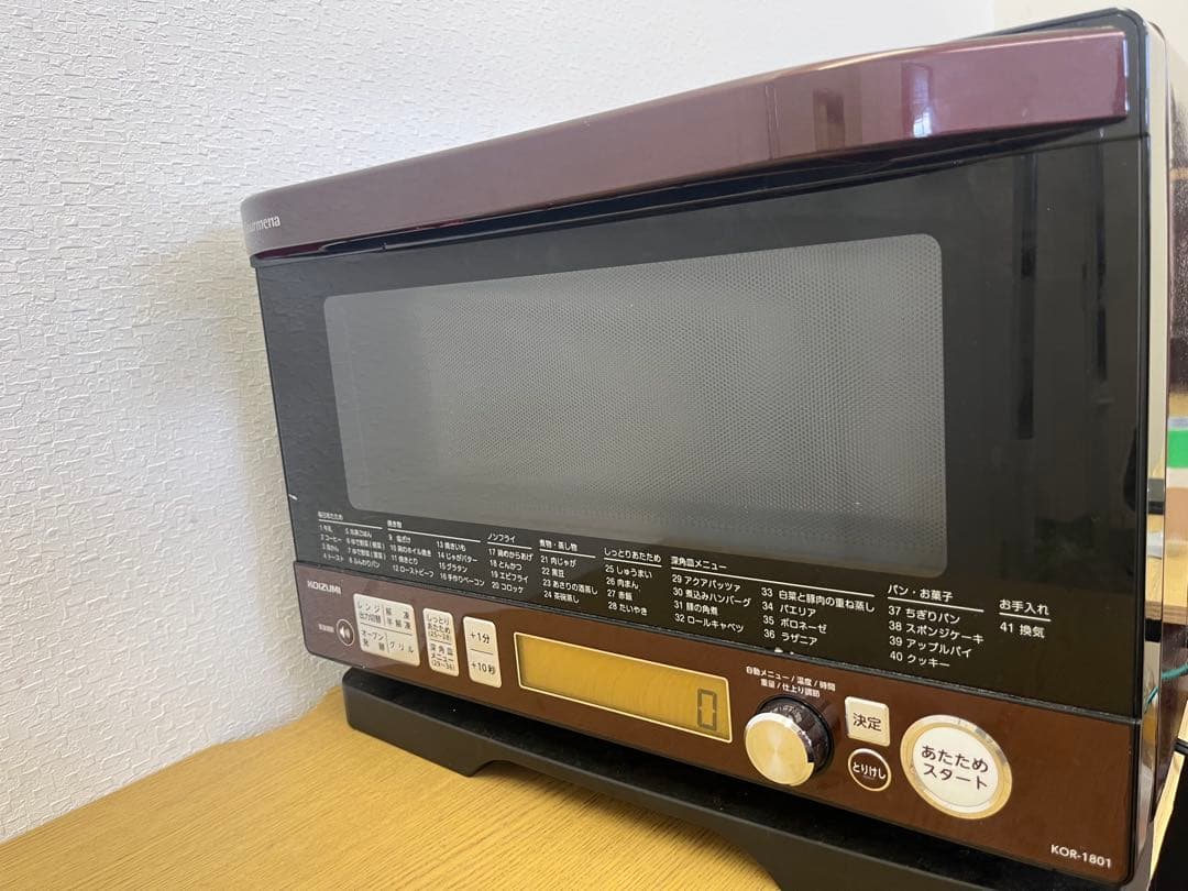 コイズミ 2019年製 オーブンレンジ KOR-1801/R(レッド)