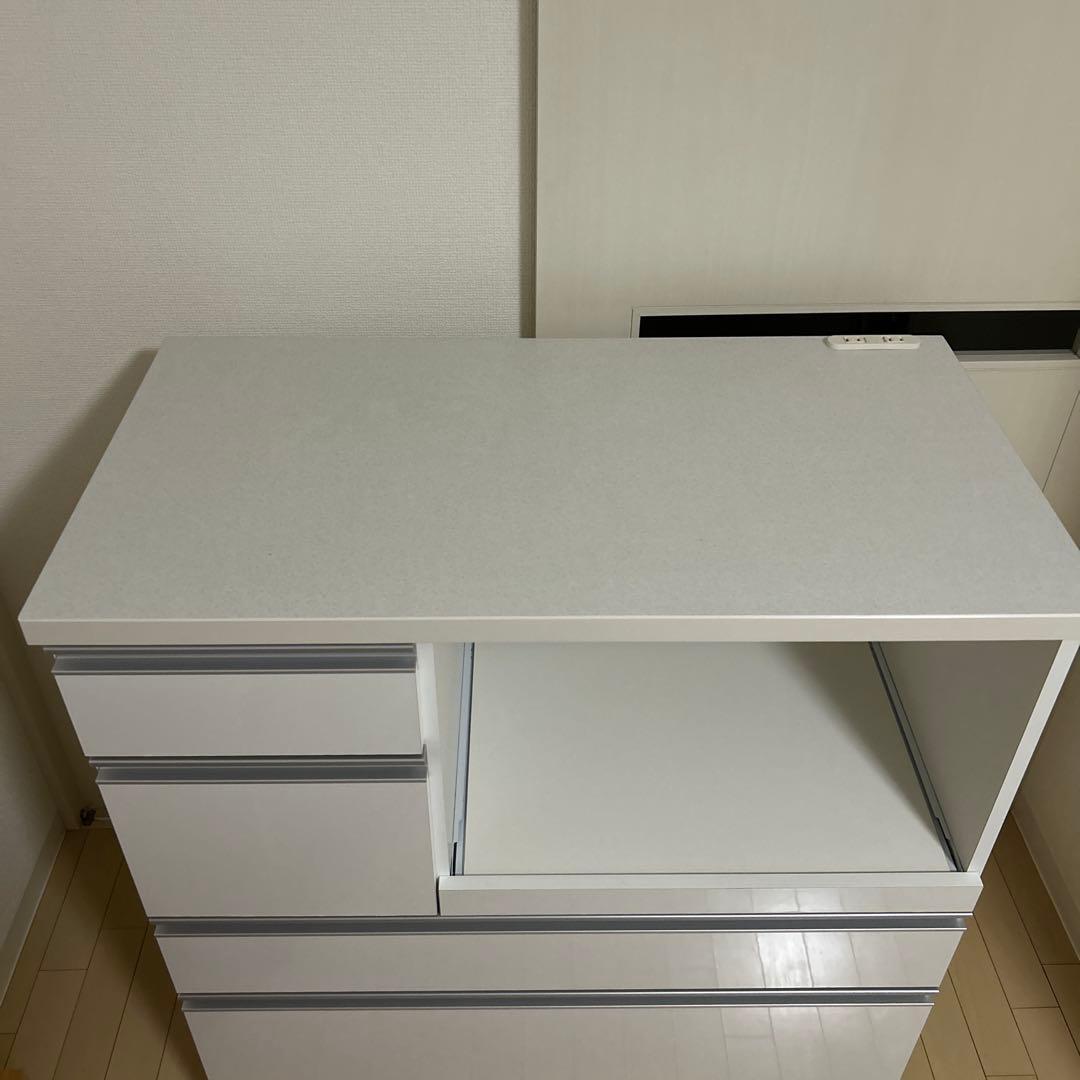 ホワイト／キッチン収納 引き出し式／ベルメゾン