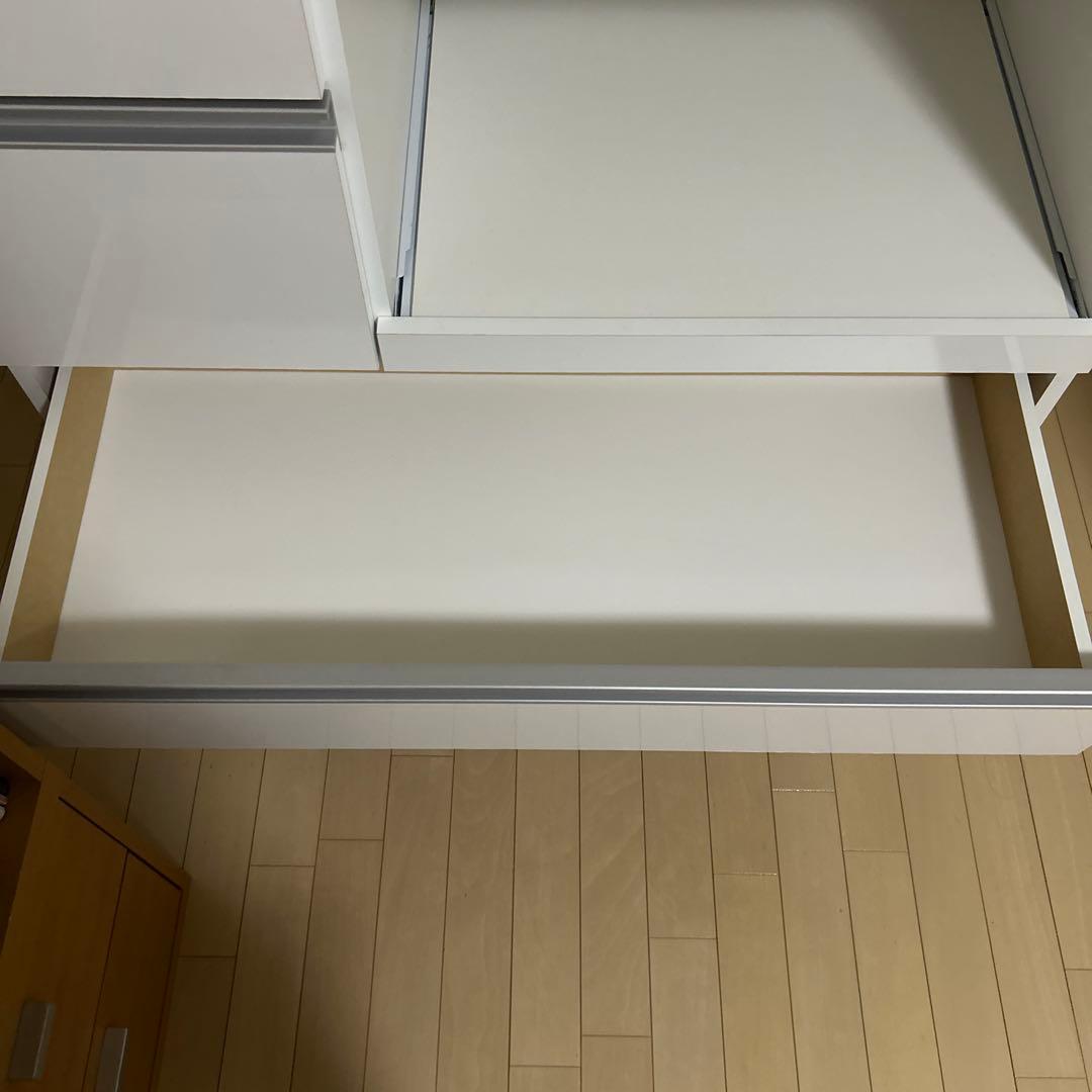 ホワイト／キッチン収納 引き出し式／ベルメゾン