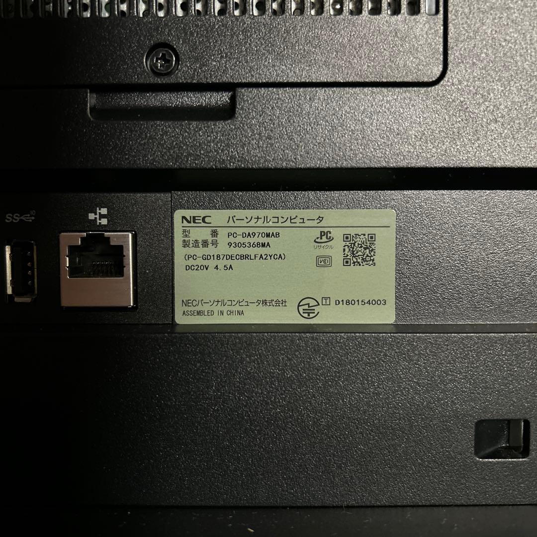 NEC 一体型　PC DA970MAB i7 8565U 3TB