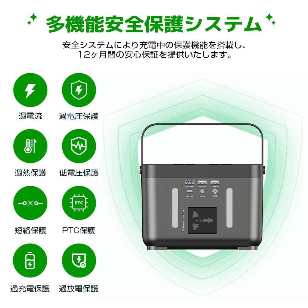 家庭用ポータブル発電機 大容量LED付き電源