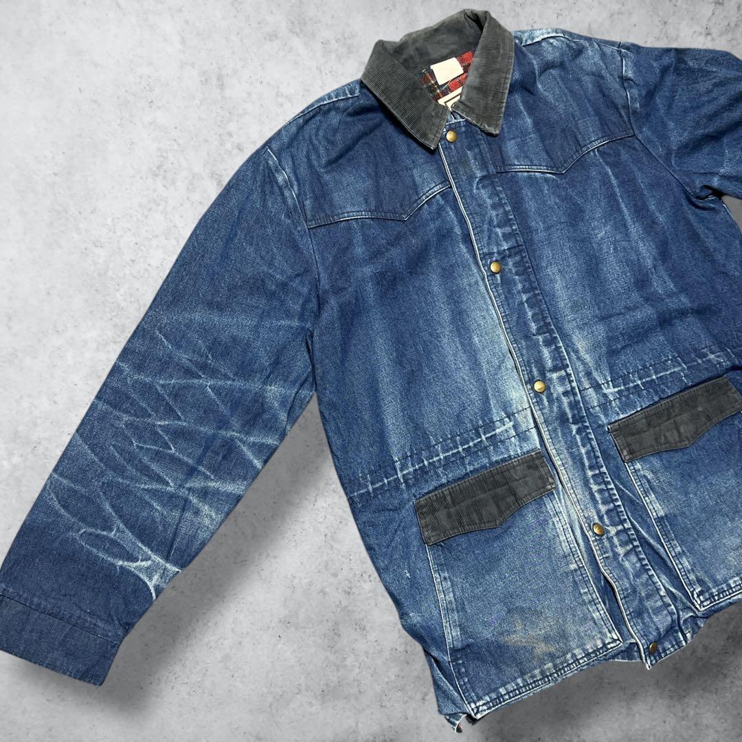【湘南】Wallsデニムジャケットカバーオール90sヴィンテージ青ブルー