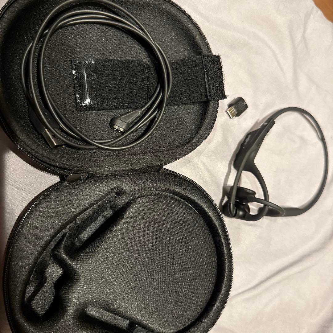 opencomm 2 骨伝導イヤホン ブラック 充電ケーブル付