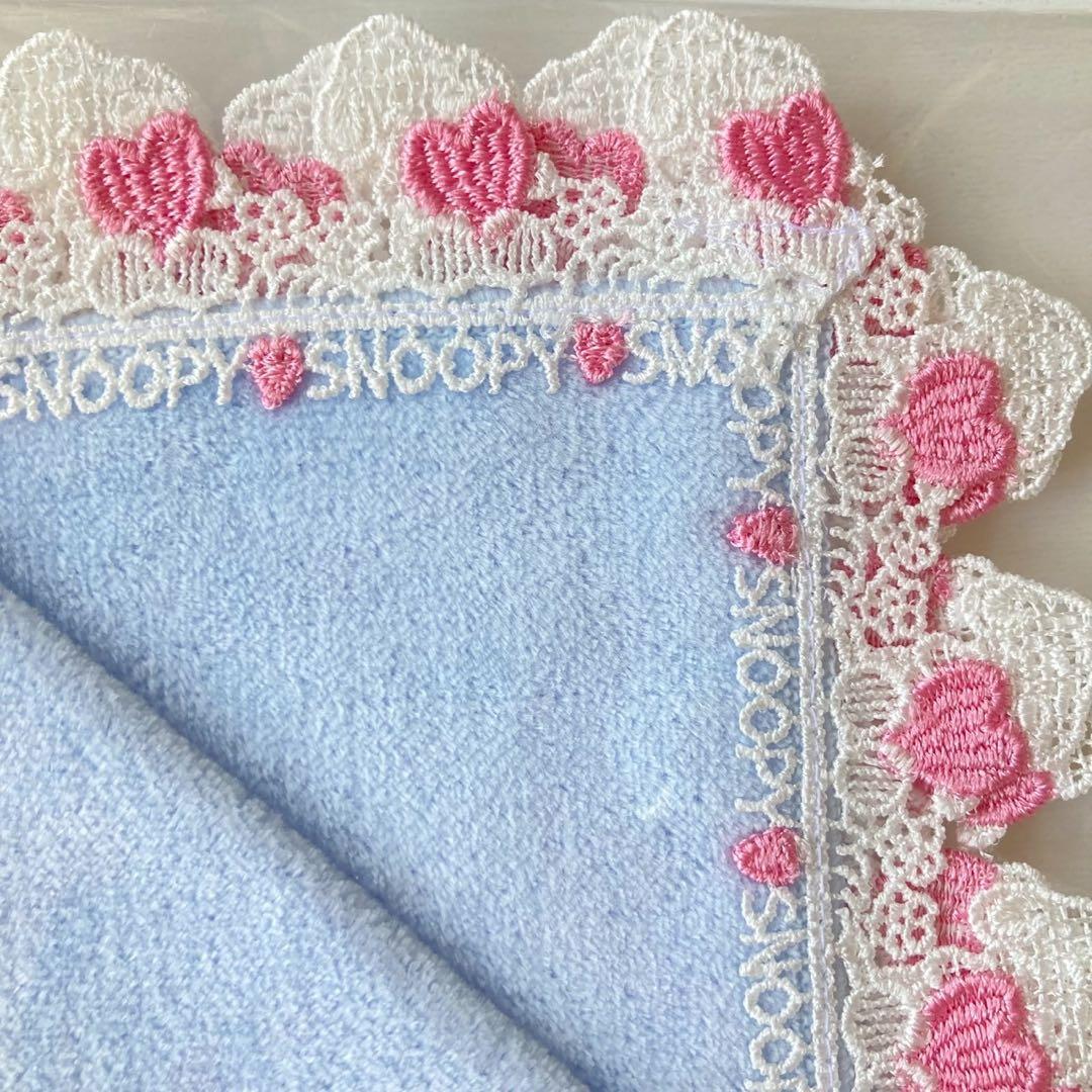 近沢レース　スヌーピー　ハートハンカチ　タオルハンカチ4色セット