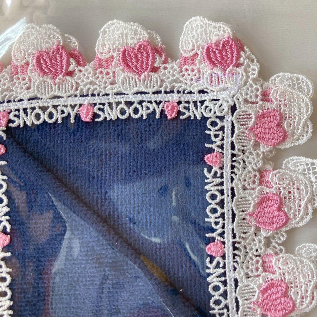 近沢レース　スヌーピー　ハートハンカチ　タオルハンカチ4色セット
