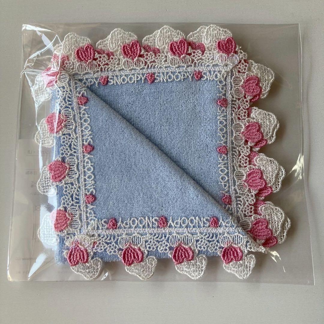 近沢レース　スヌーピー　ハートハンカチ　タオルハンカチ4色セット