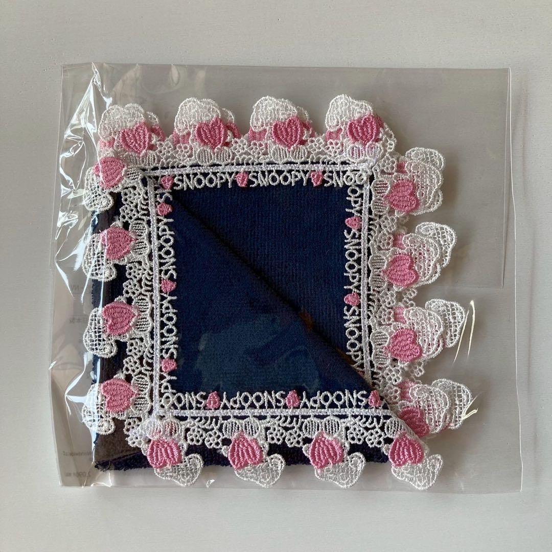 近沢レース　スヌーピー　ハートハンカチ　タオルハンカチ4色セット
