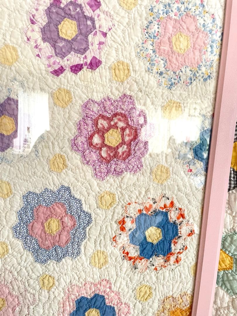 Miiさま専用になります♡アンティークキルトフレーム 大判·͜· ♡