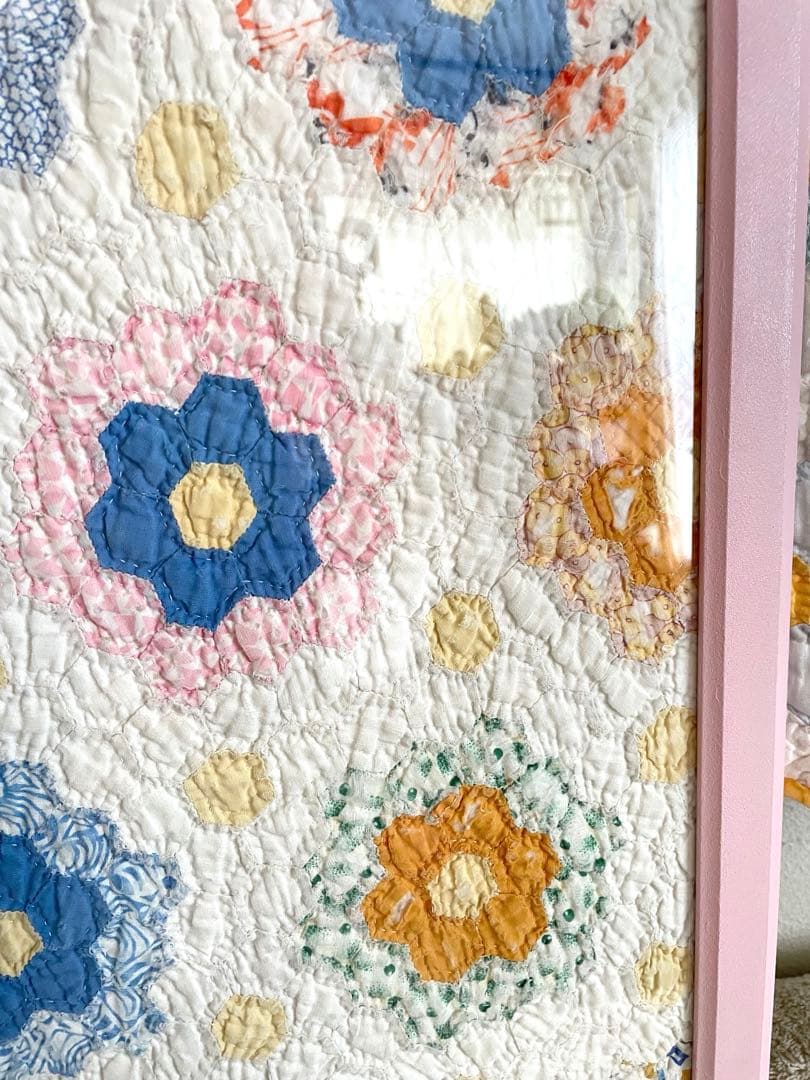 Miiさま専用になります♡アンティークキルトフレーム 大判·͜· ♡