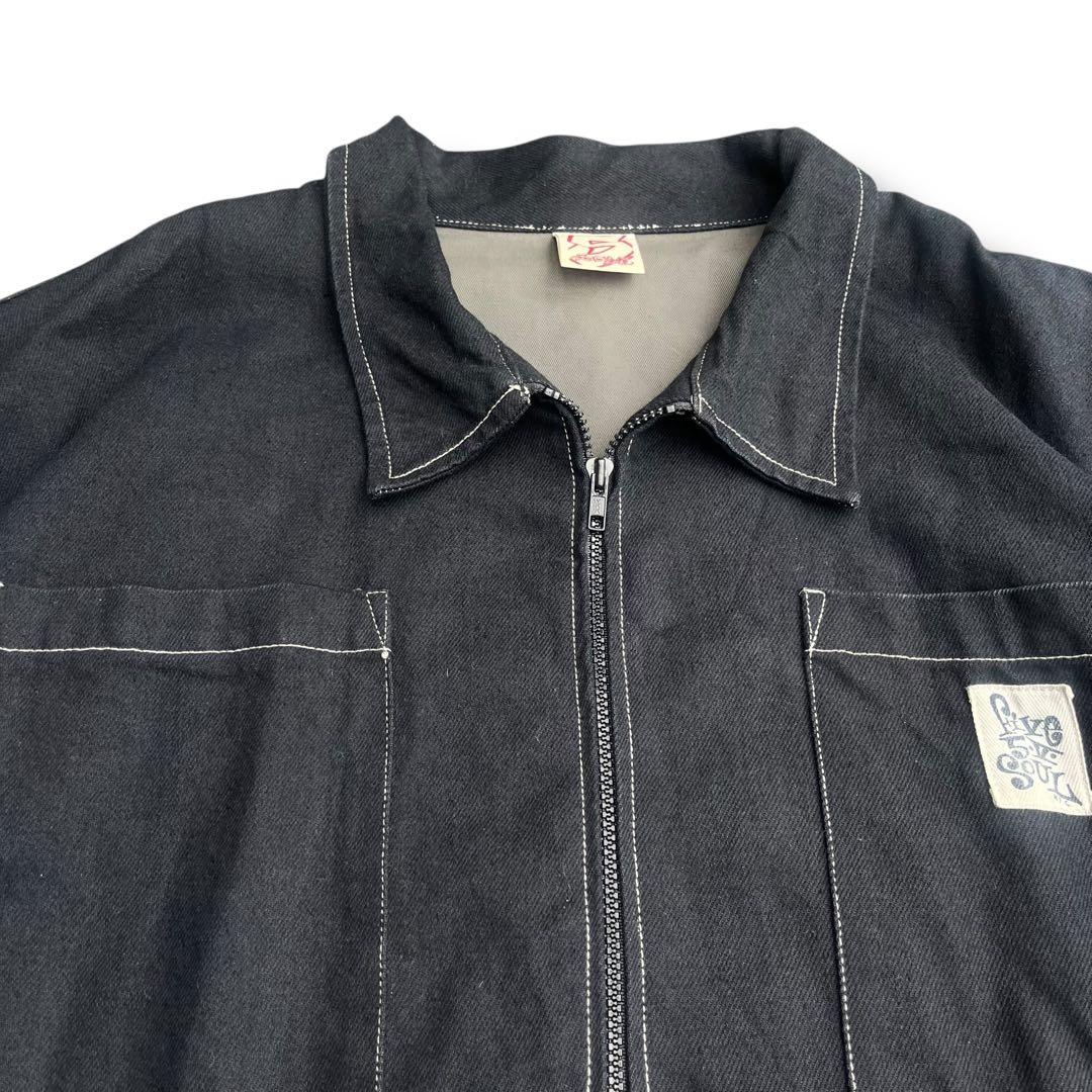 90's USA製 TRIPLE FIVE SOUL デニム カバーオール 黒