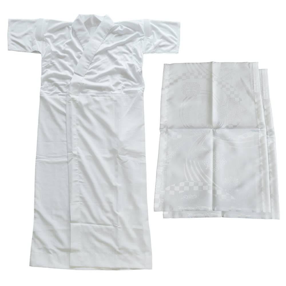 ★新品★洗える 長襦袢 熨斗と華紋 替袖付き 東レ 夏 メッシュ Mサイズ