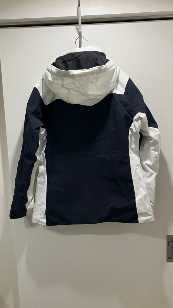 【美品】ネイビー サスペンダー付き 上下スキーウェア