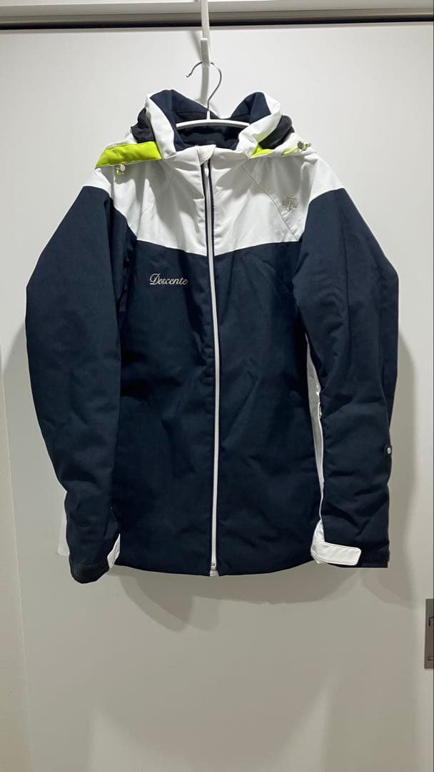 【美品】ネイビー サスペンダー付き 上下スキーウェア