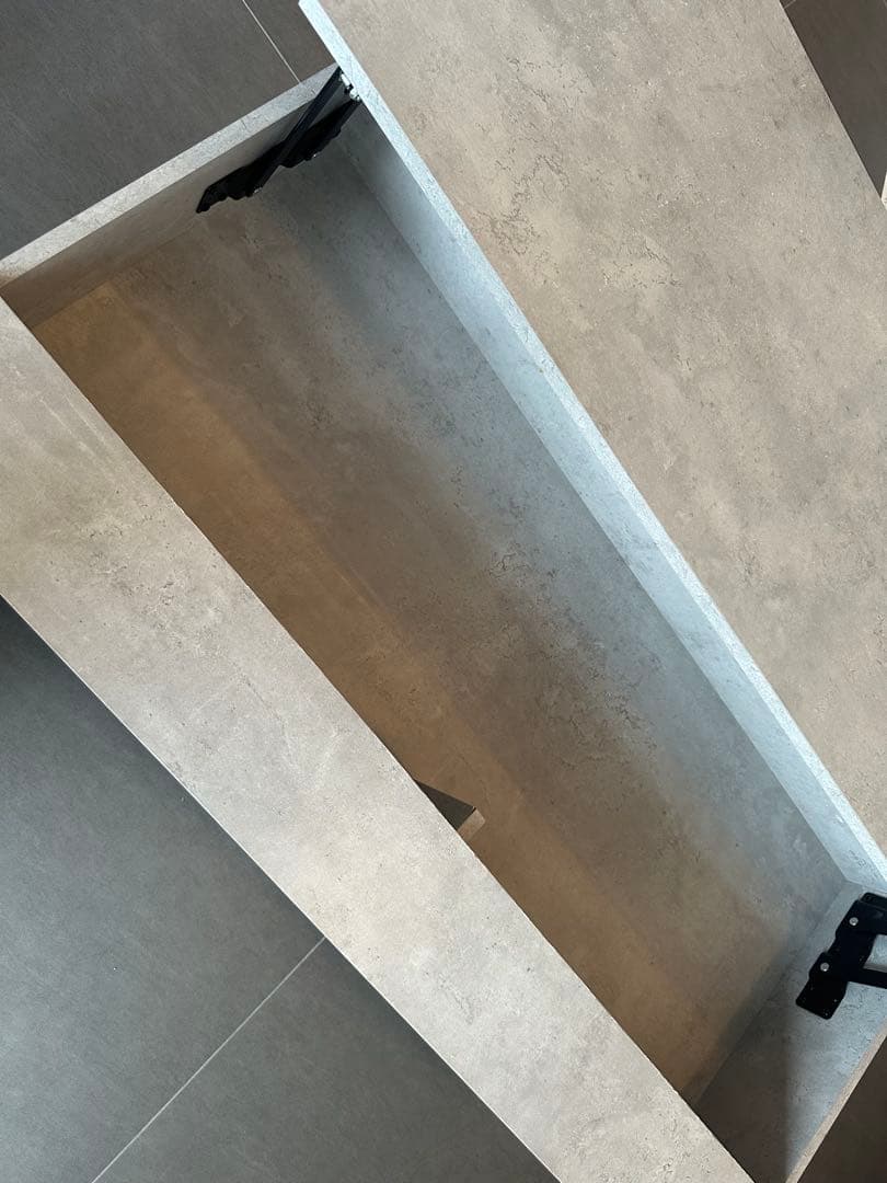 リ*サ様 【美品】昇降式テーブル/ストーングレー