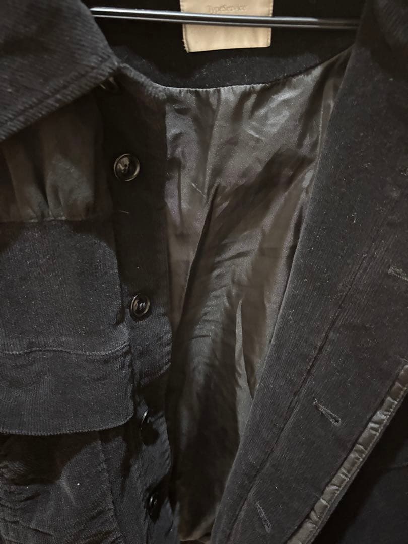 TYPESERVICE ミックスシャーリングジャンパー ブラック