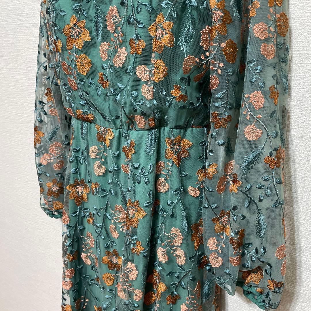 Kastane オケージョンドレス グリーン　サイズ0 結婚式　パーティー