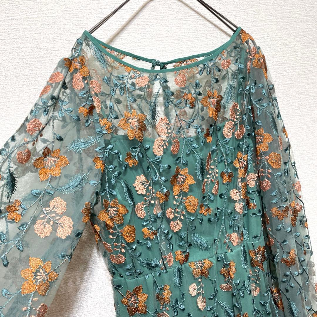 Kastane オケージョンドレス グリーン　サイズ0 結婚式　パーティー