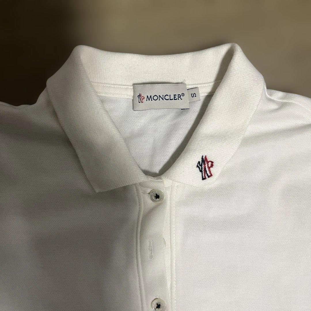 MONCLER ホワイト ポロシャツ S