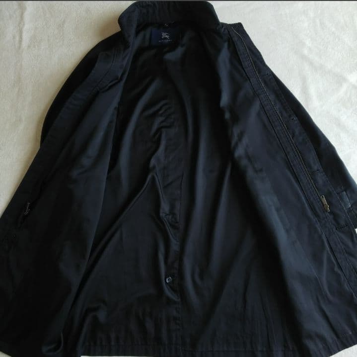 【希少LL】バーバリーロンドン ロング モッズコート ブラック