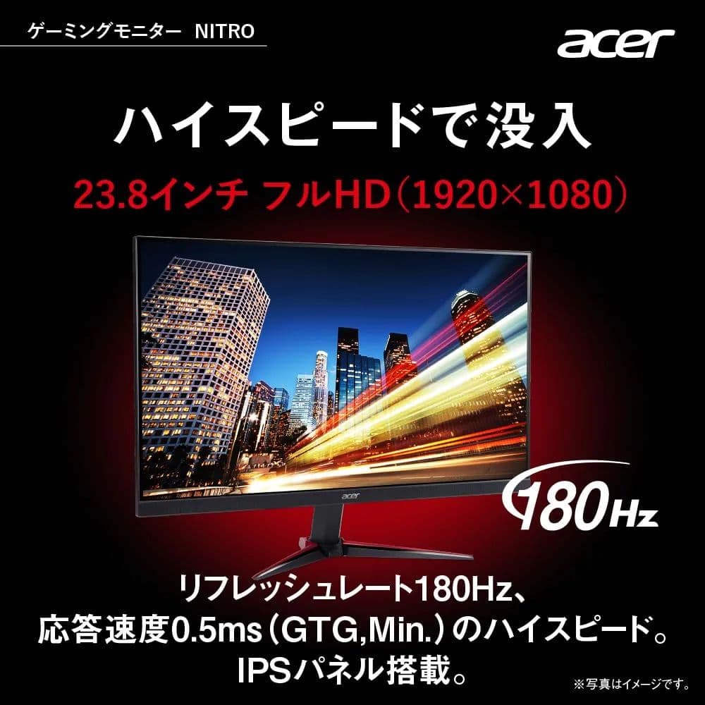 Acer ゲーミングモニター VG240Y M3bmiipx 180Hz