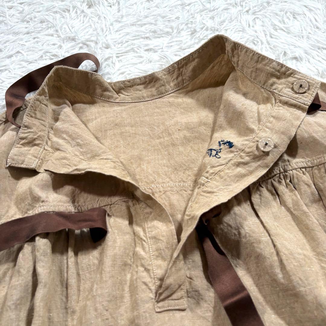 Rakutao公式アカウント01パトアシュ　インドリネンのスモックドレス