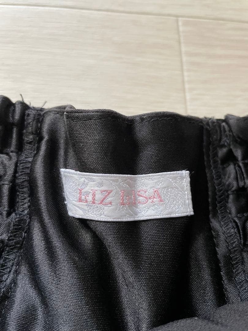 【未使用】LIZ LISA 2連リボンベルトスカパン　ブラック　size:0