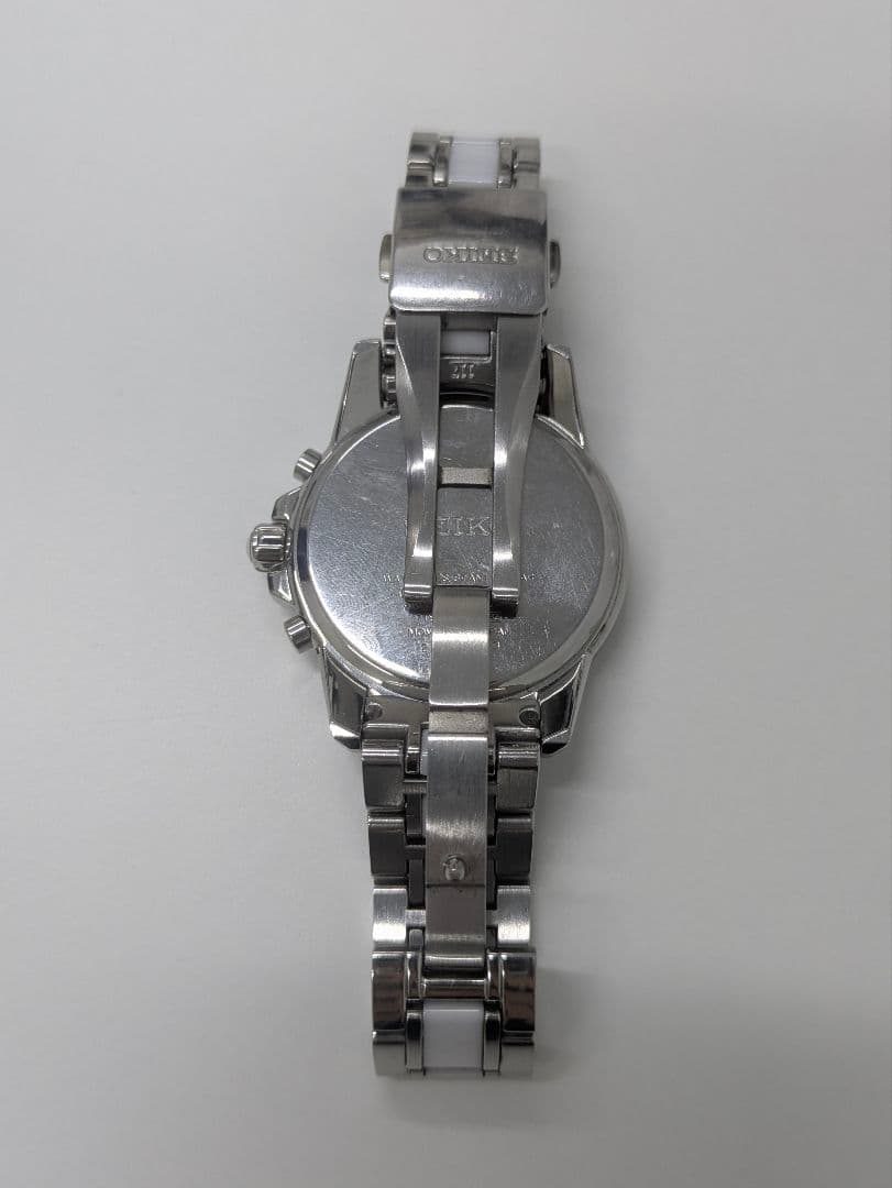 ツ*サ様 SEIKO Sportura クロノグラフ7T92-0NG0ホワイト腕