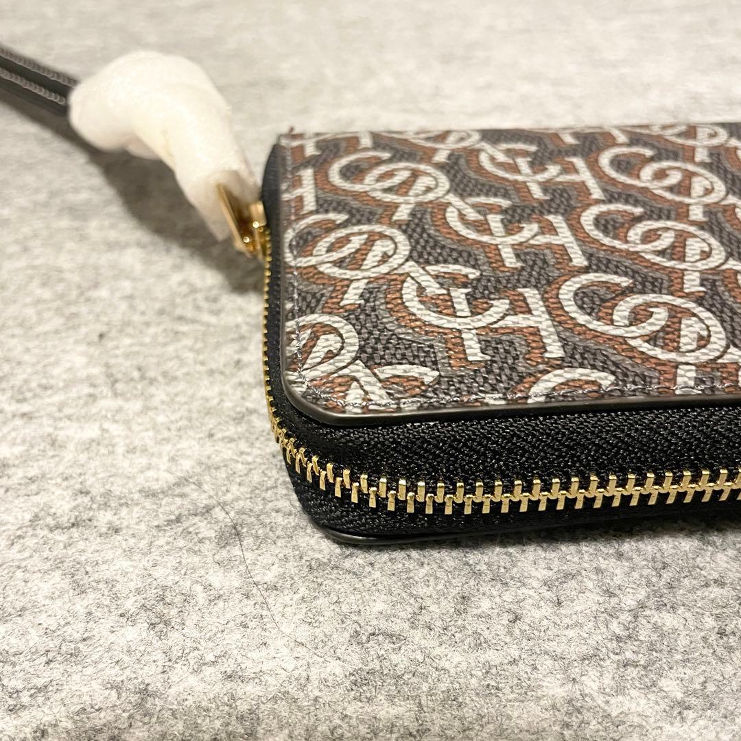 【未使用】　COACH 長財布　モノグラムプリント　着脱ストラップ　ブラック
