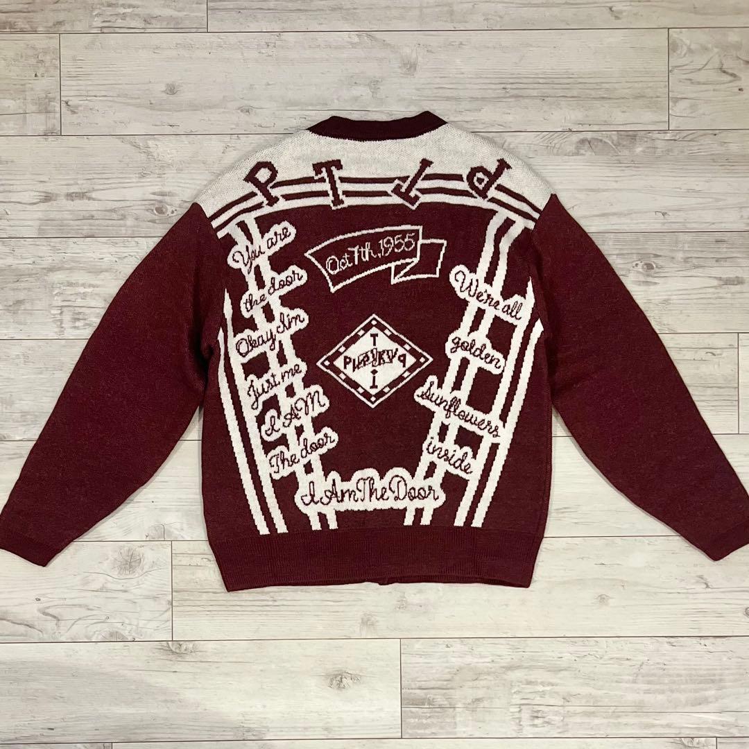 ＜6(ROKU)＞WOOL WAPPEN V NECK CARDIGAN