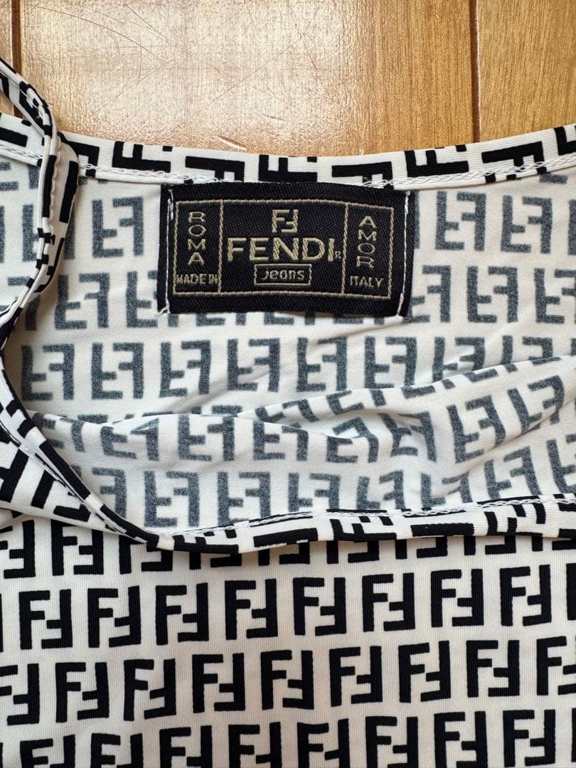 FENDI ロゴプリント キャミワンピース