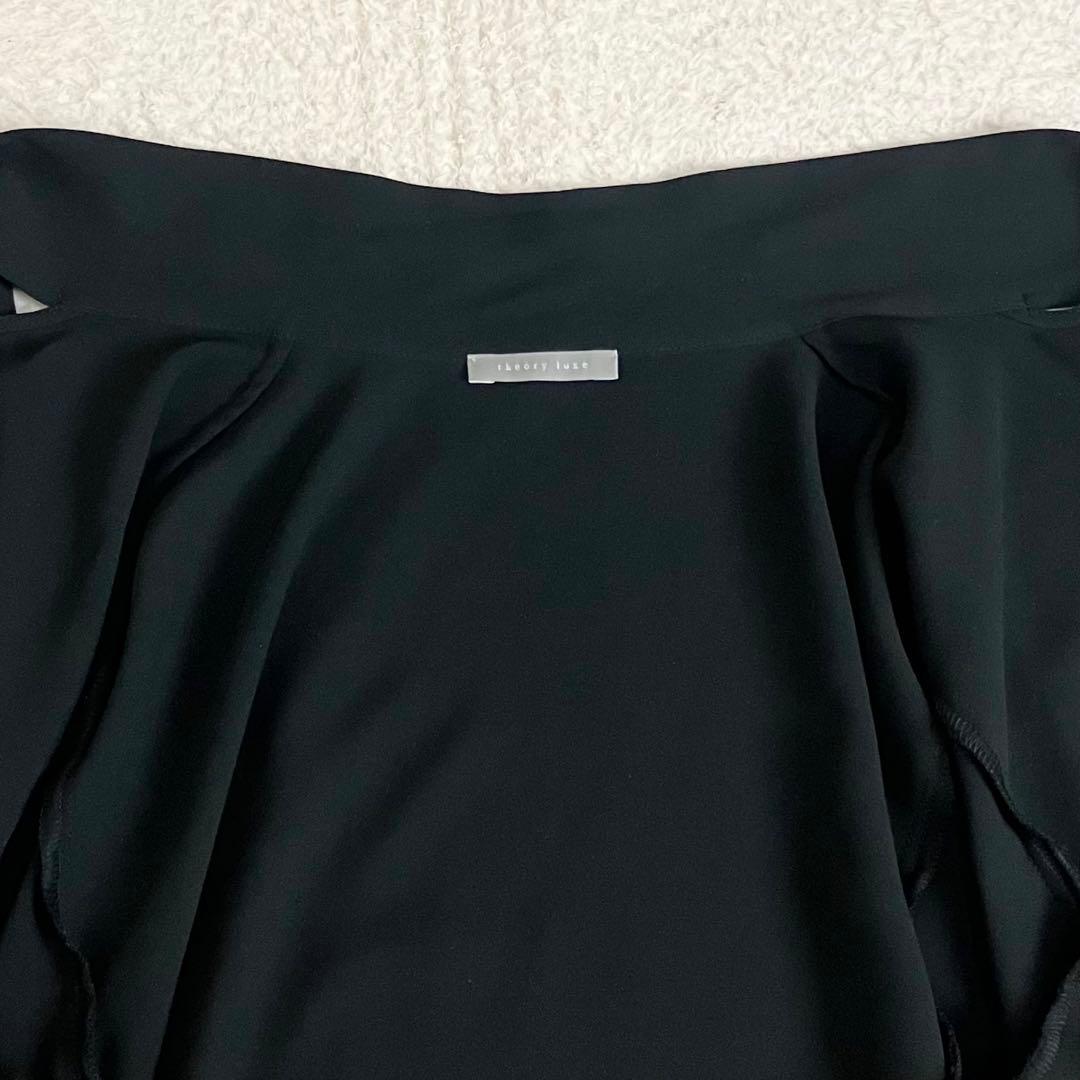 セオリーリュクス　長袖ボウタイシャツ　ブラウス　ブラック RYNA 40 日本製