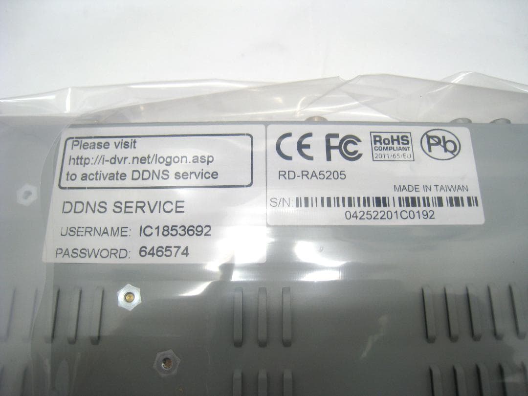 【未使用品】500万画素対応 4ch デジタルレコーダー 4TB アルコム