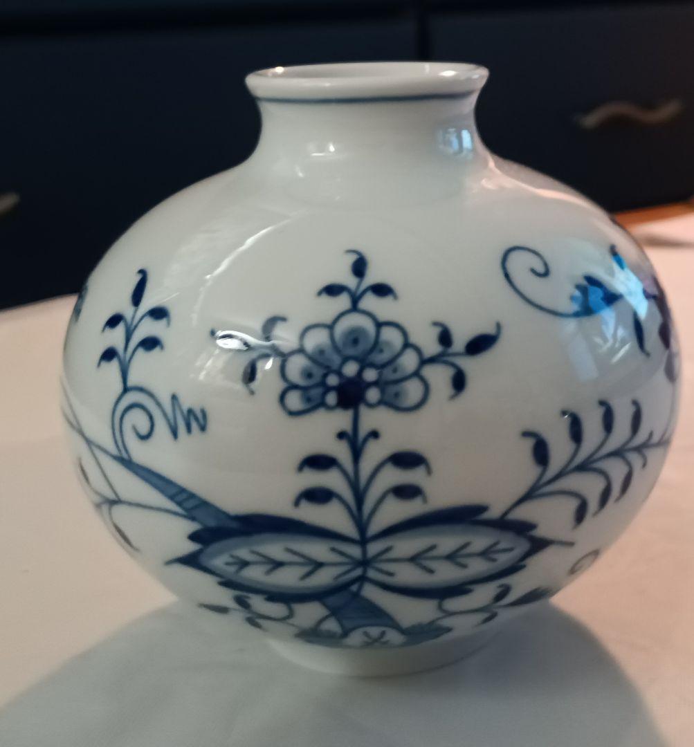 【マイセン】　Meissen　ブルーオニオン　フラワーベース　花器　一輪挿し