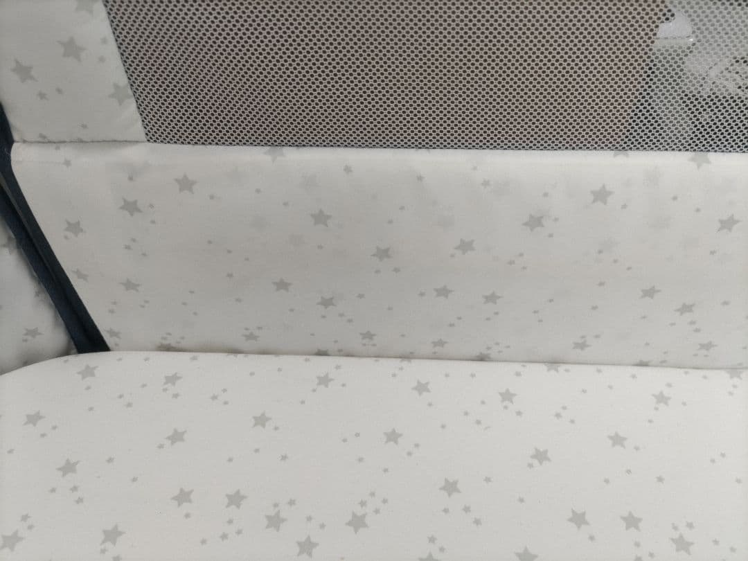 HZDMJ ベビーベッド ダークブルー 星柄 キャスター付き★組み立て簡単