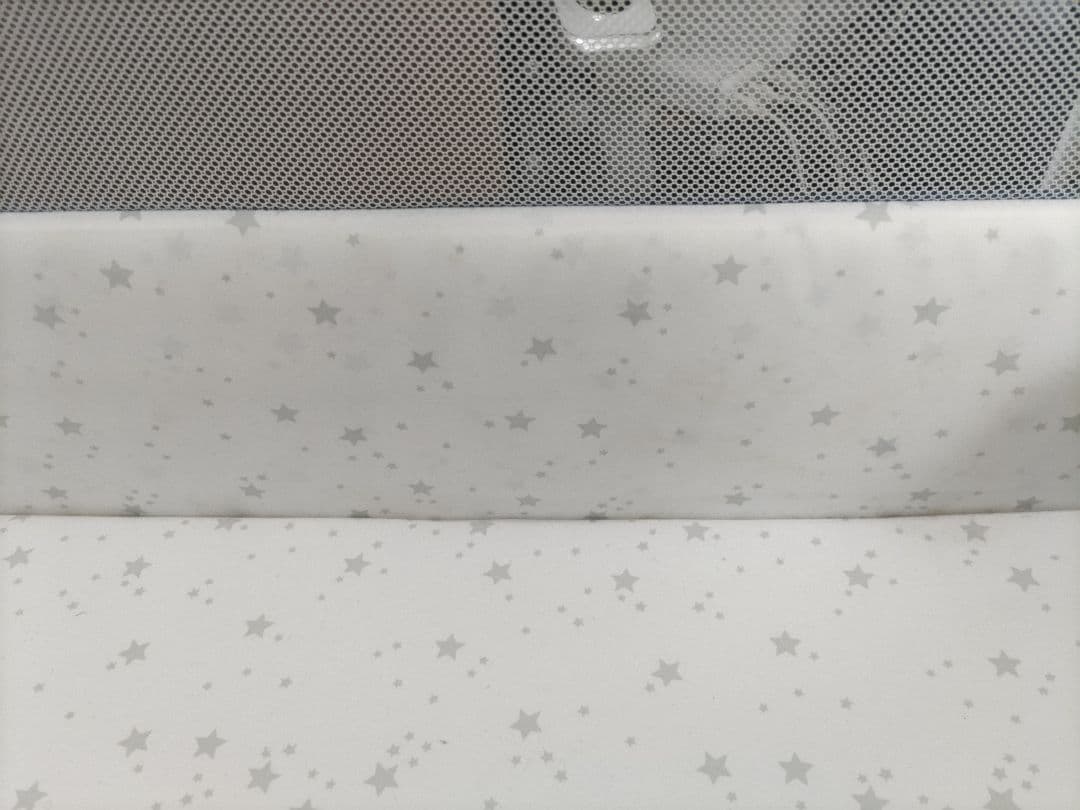 HZDMJ ベビーベッド ダークブルー 星柄 キャスター付き★組み立て簡単